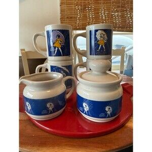 Morton Salt Company mugs and sugar/creamer set